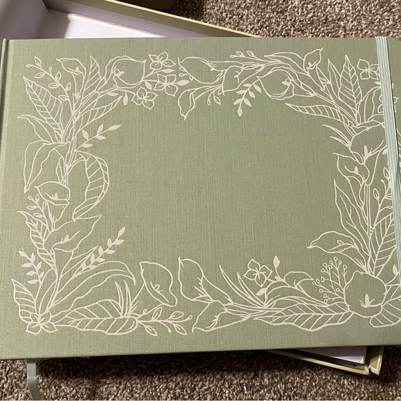 Archer & Olive Lovely Lilies Heirloom - Lined Notebook Journal Book Green - Picture 8 of 15